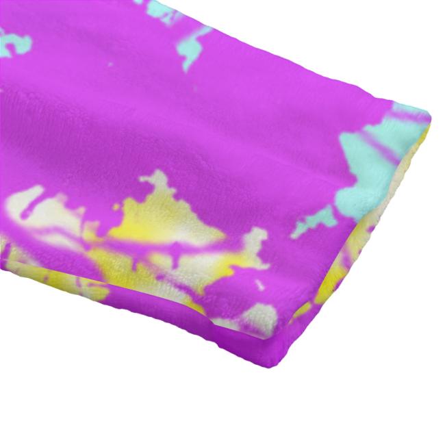 Preview: Bunter Bademantel Cindy aus Flanell – flauschig & farbenfroh, Größen S–2XL